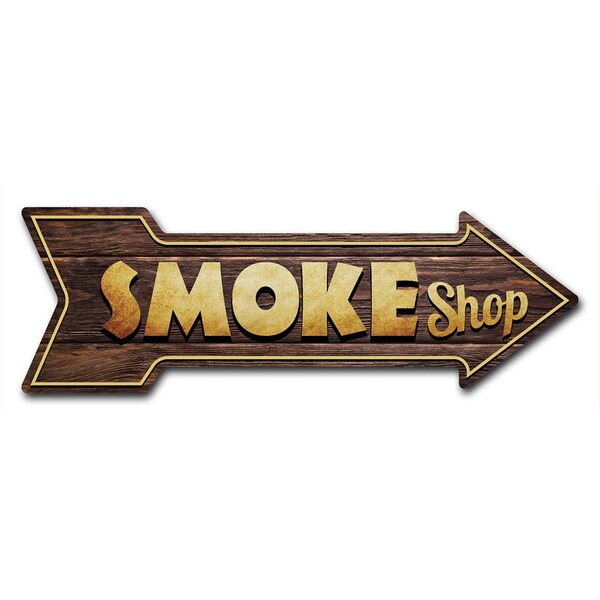 Smoke Shop Arrow Decal Funny Home Decor 36in Wide